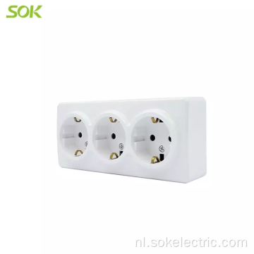 Triple Schuko Outlet 16 ampère stopcontact